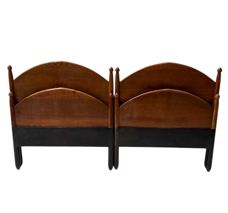 Willem Penaat Art Deco Amsterdamse School Twin Beds for Metz & Co., 1920s